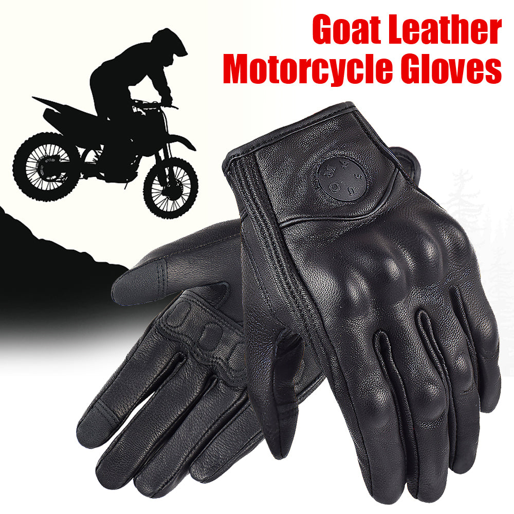 Motorcycle Gloves Breathable Goat Leather Touchscreen