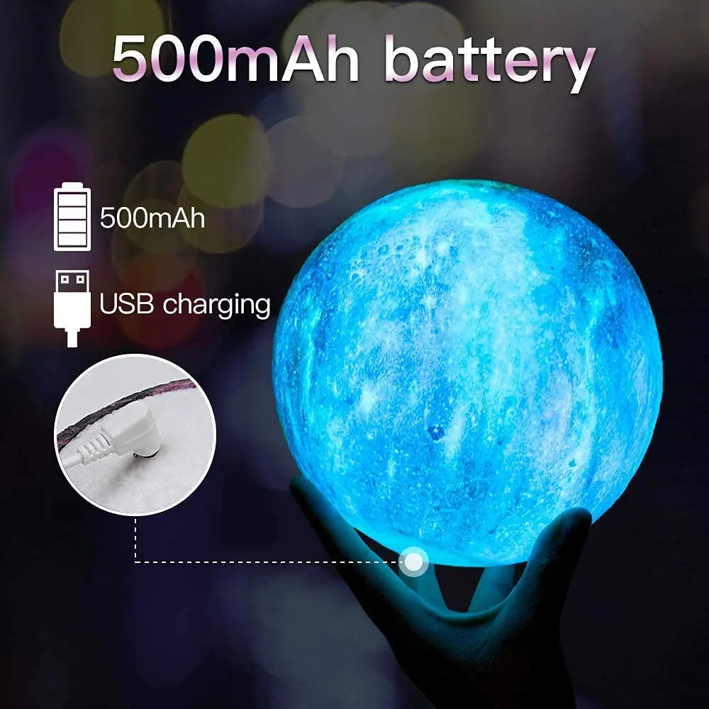 LED 3D Star Moon Light: 16-Color Galaxy Lamp for Kids