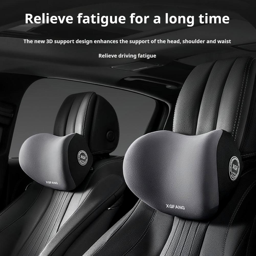Car Headrest & Lumbar Support Memory Foam Cushion Kit