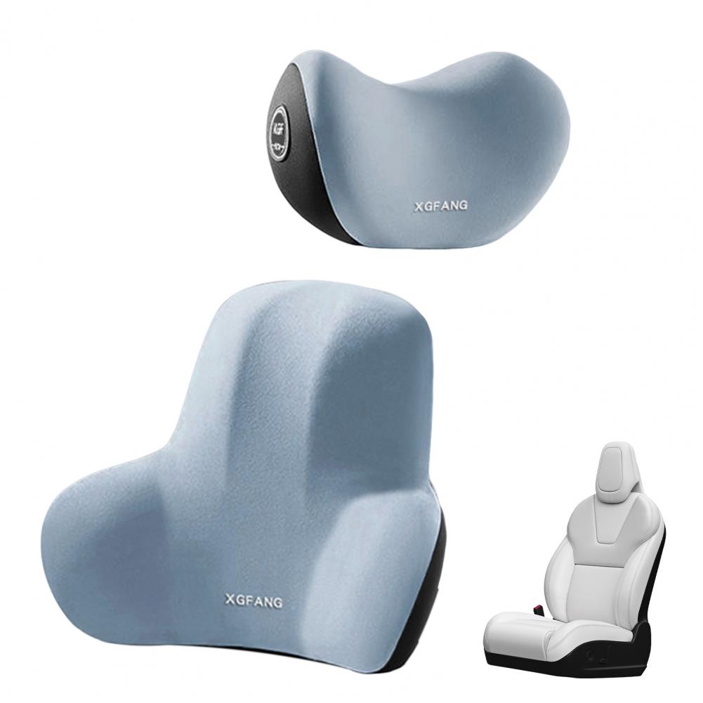 Car Headrest & Lumbar Support Memory Foam Cushion Kit