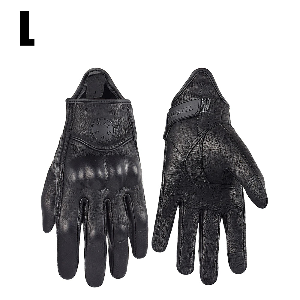 Motorcycle Gloves Breathable Goat Leather Touchscreen