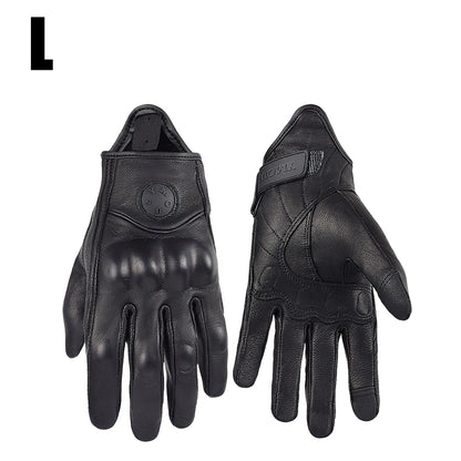 Motorcycle Gloves Breathable Goat Leather Touchscreen