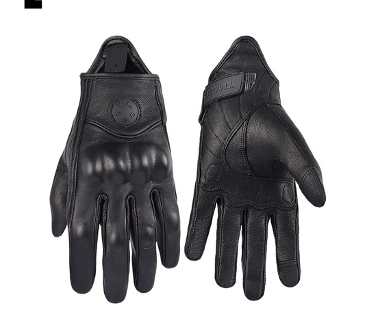 Motorcycle Gloves Breathable Goat Leather Touchscreen