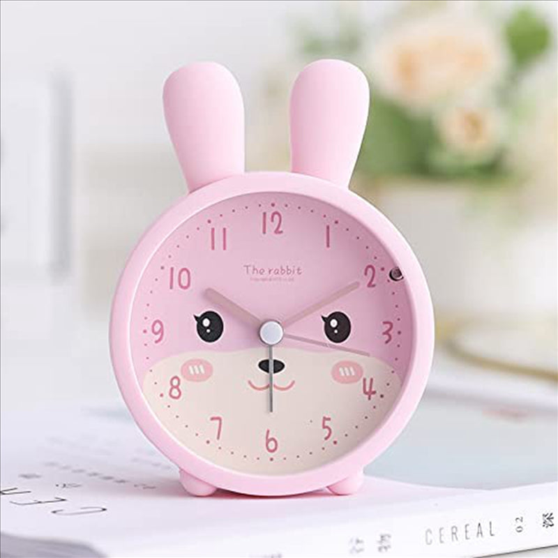 Rabbit Alarm Clock for Kids - Silent, Cute, Night Light