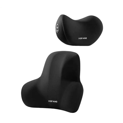 Car Headrest & Lumbar Support Memory Foam Cushion Kit