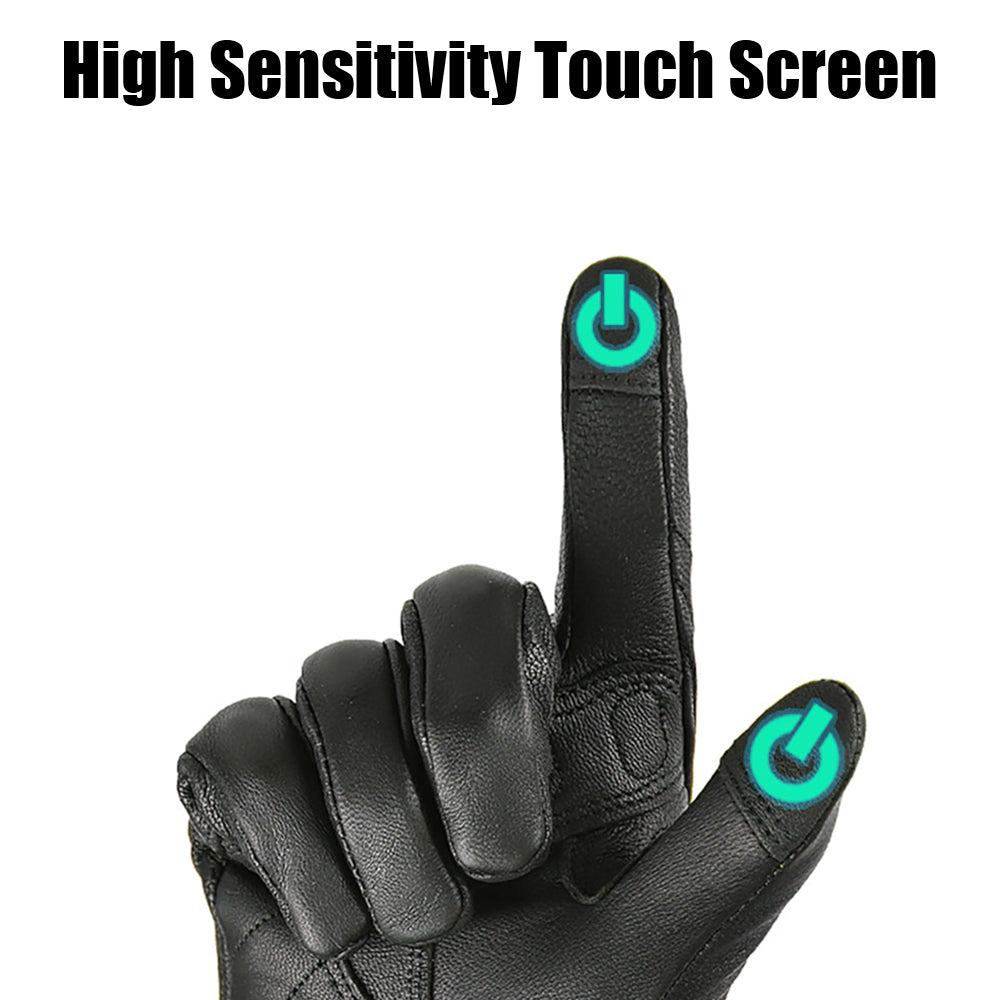 Motorcycle Gloves Breathable Goat Leather Touchscreen