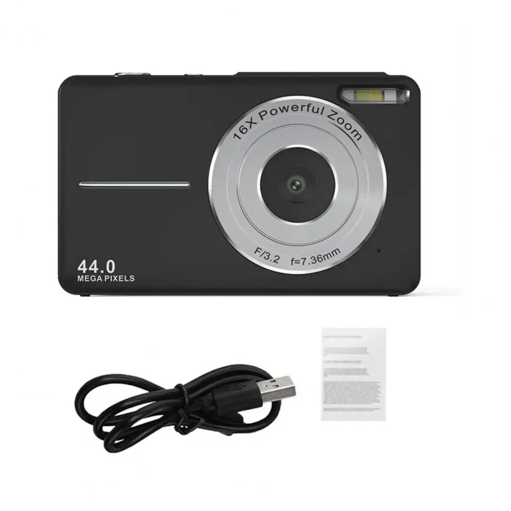 1080P 44MP Vlogging Camera with 16X Zoom & LED Flash