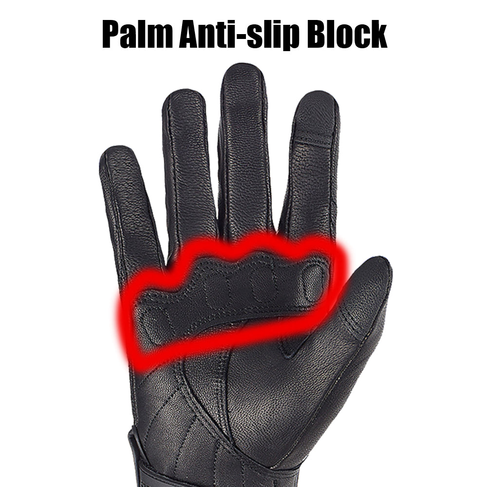 Motorcycle Gloves Breathable Goat Leather Touchscreen