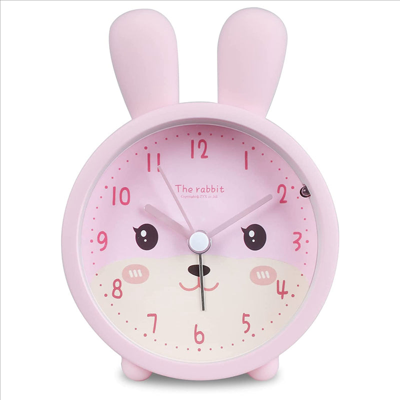 Rabbit Alarm Clock for Kids - Silent, Cute, Night Light