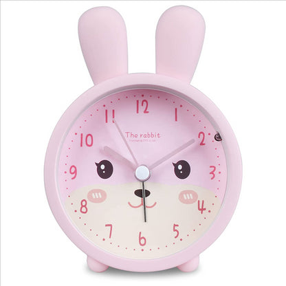 Rabbit Alarm Clock for Kids - Silent, Cute, Night Light