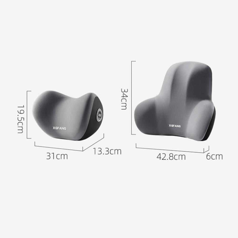 Car Headrest & Lumbar Support Memory Foam Cushion Kit