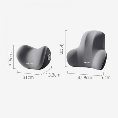 Car Headrest & Lumbar Support Memory Foam Cushion Kit