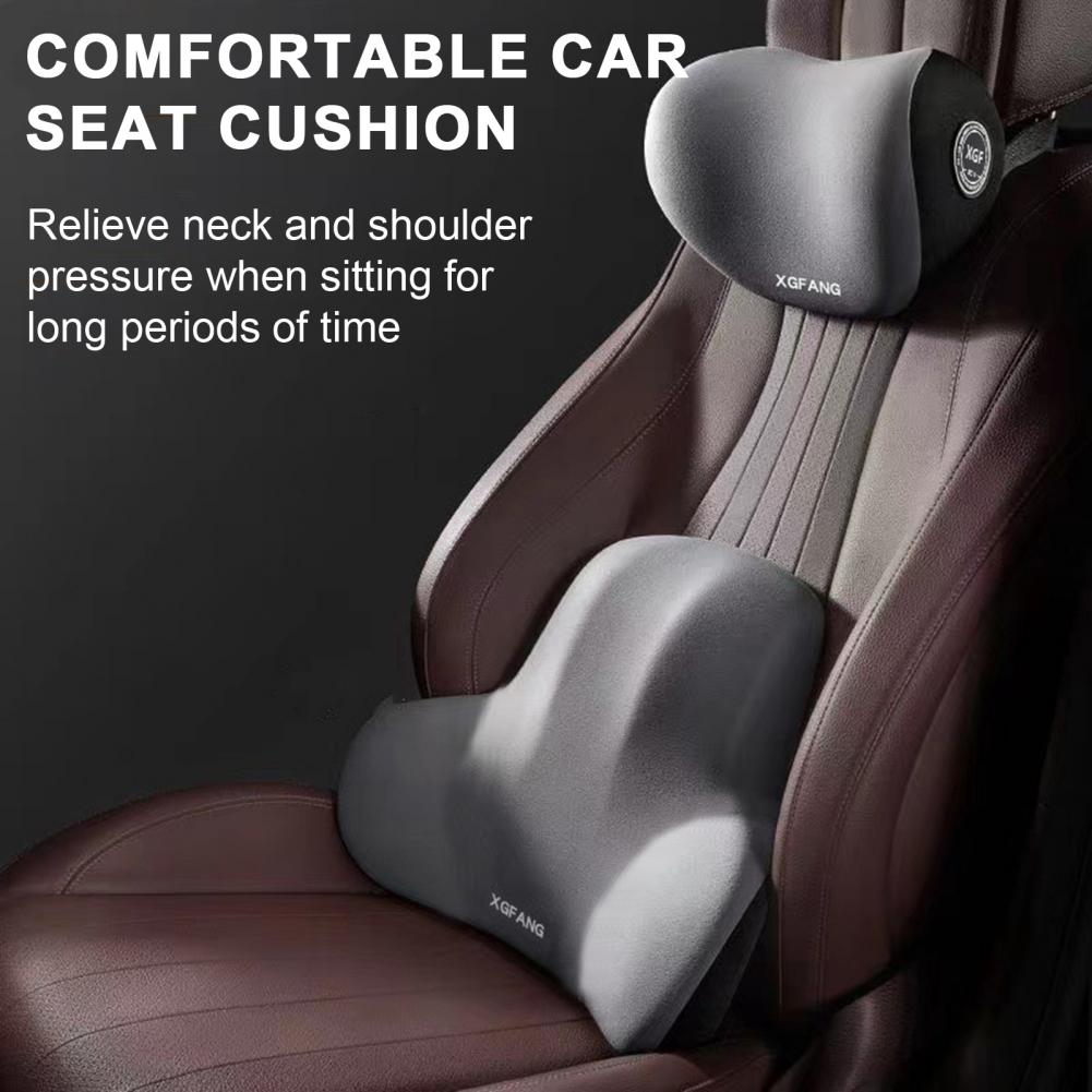 Car Headrest & Lumbar Support Memory Foam Cushion Kit