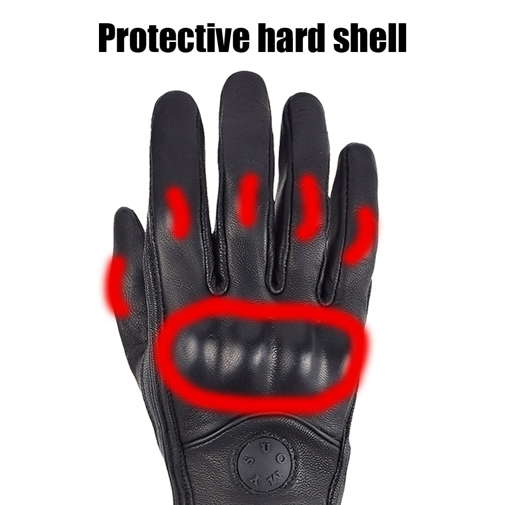 Motorcycle Gloves Breathable Goat Leather Touchscreen